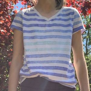 Blue Striped Top